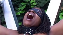 Ebony Amateur Chained And Fucked Outdoors